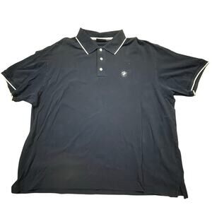 BMW Logo Polo Shirt Mens XXL Navy Short Sleeve Luxury Auto Golf Style